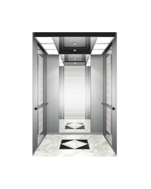 Fh K46 Stainless Steel Double Round Handrail Passenger Elevator