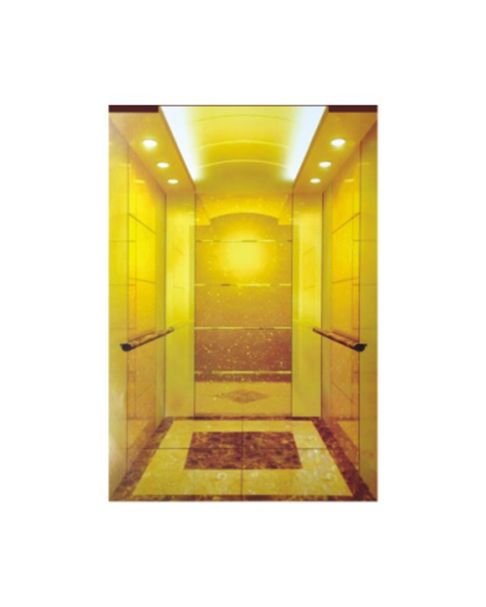 Fh K18 Titanium Gold Steel Round Handrail Passenger Elevator 