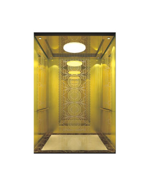 Fh K22 Luxury Gold With Led Lighting Passenger Elevator