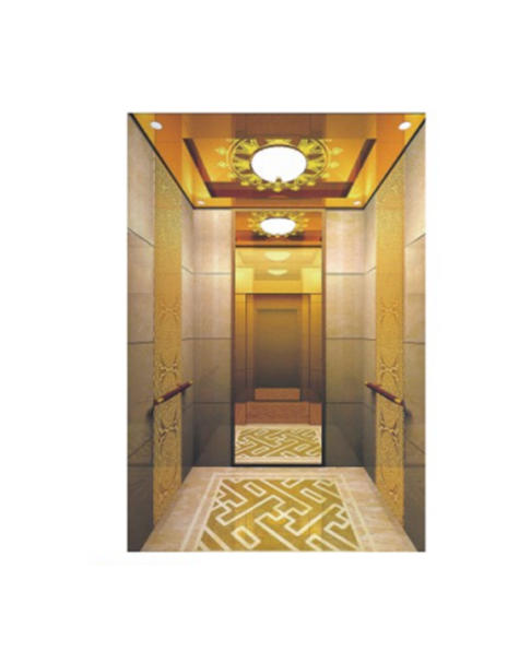 Fh K27 Yellow Titanium Gold With Art Light Design Passenger Elevator 