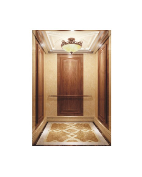 Fh K32 White Wood Veneer And Art Light Passenger Elevator 
