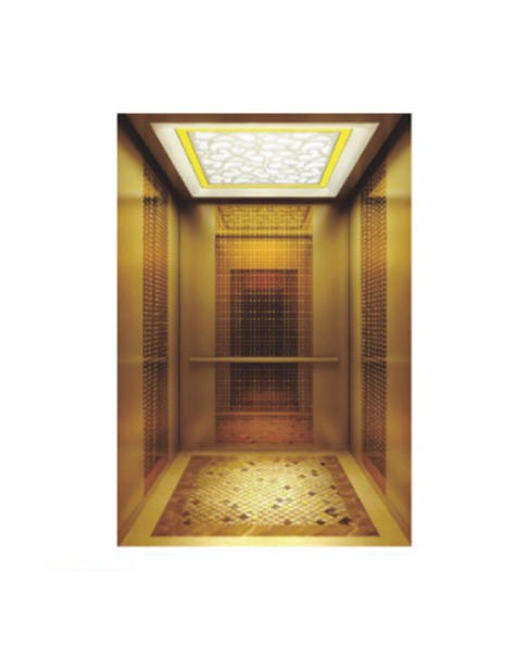 Fh K43 Commercial Titanium Gold Mirror Stainless Steel Passenger Elevator