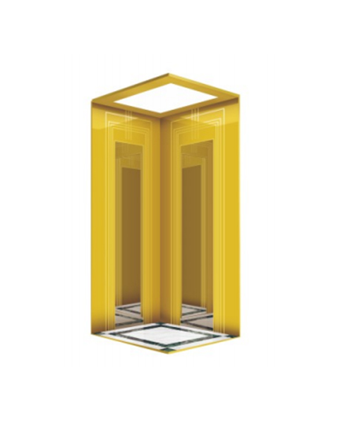 Fh H03 Titanium Gold Mirror Stainless Steel Home Elevator 