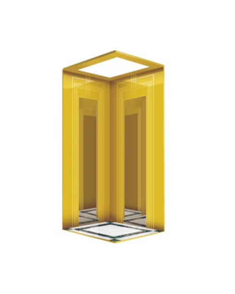 Fh H03 Titanium Gold Mirror Stainless Steel Home Elevator